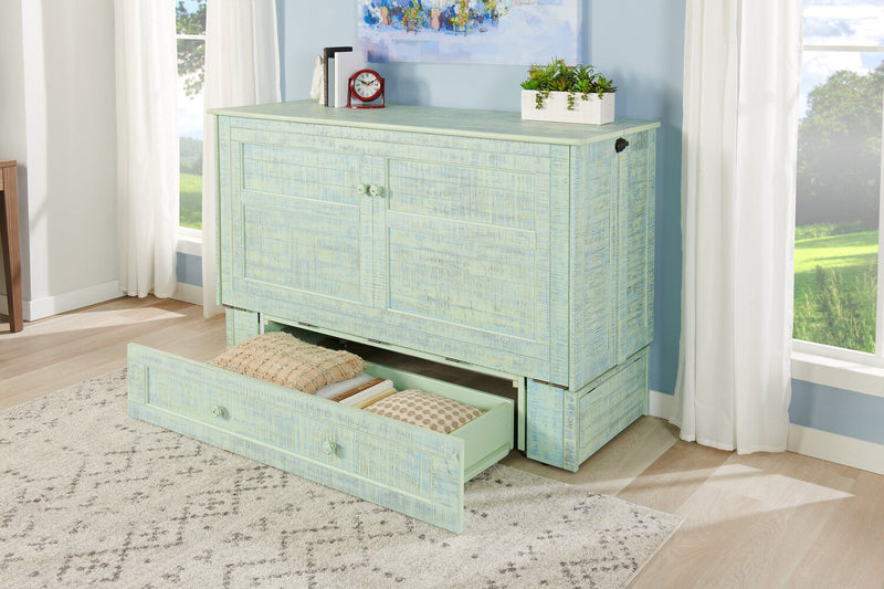 Parker Cabinet Bed, Seafoam - Queen Size
