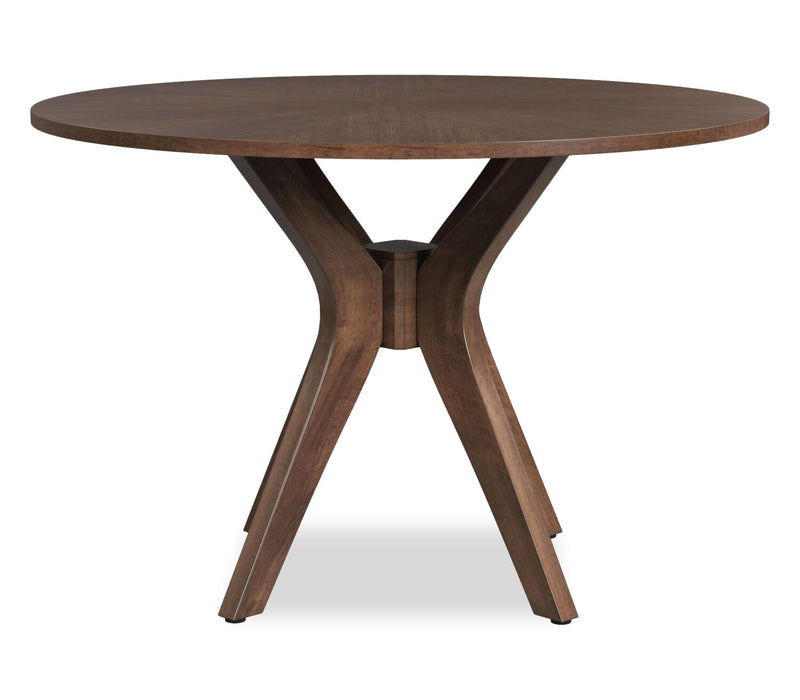Rain Dining Table, 45\"W Round - Brown