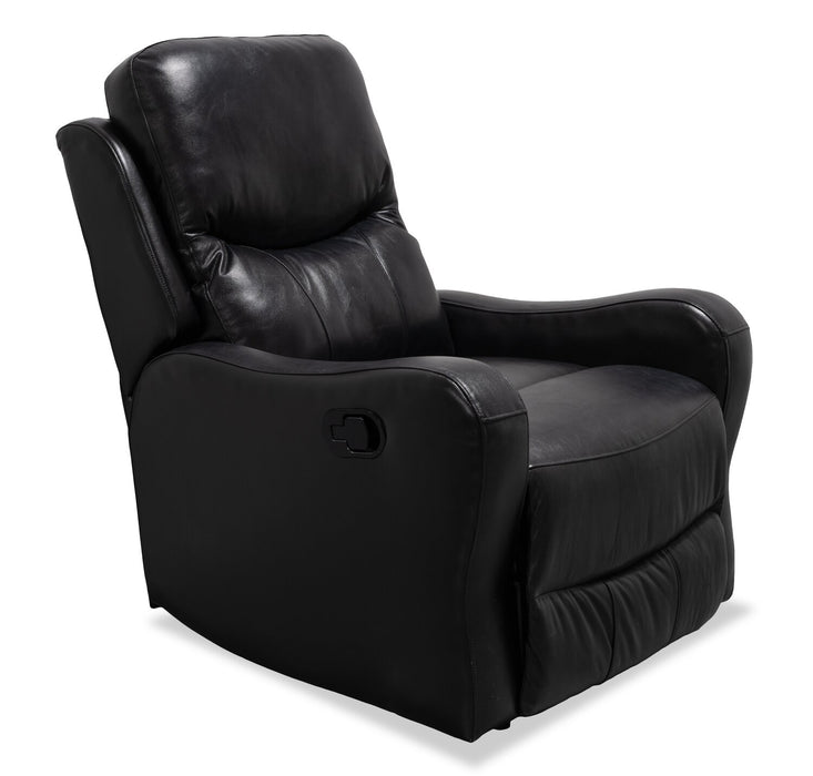 Ellis 32\" Faux Leather Glider Reclining Chair – Black