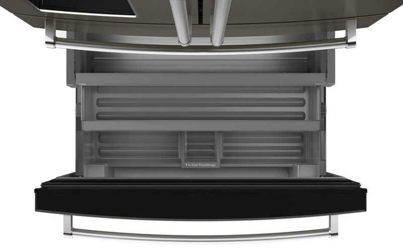 KitchenAid 36\" 26.2 Cu. Ft. French-Door Refrigerator - Black Stainless - KRMF536RBS