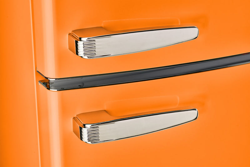 Unique Classic Retro 24\" 11 Cu Ft. Top Freezer Refrigerator – Creamsicle Orange - UNQ-310L O TM