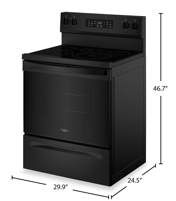 Whirlpool 5.3 Cu. Ft. Electric Range with Air Cooking – Black - YWFES5730SB