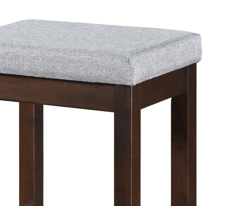 Noah 60” Modern Dinette with 3 Counter-Height Stools and USB Ports - Espresso