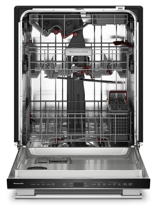 KitchenAid 24\" 44 dBA Dishwasher with 360° Max Jets™ Third Rack - PrintShield Stainless - KDTS624SPS