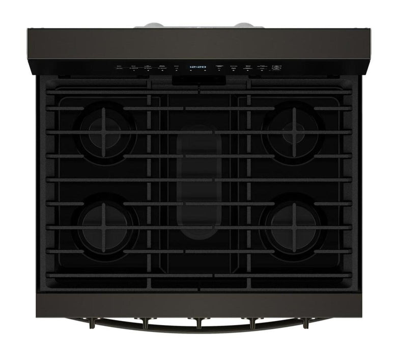 Whirlpool 5 Cu. Ft. Smart Gas Range with Air Fry and Self-Clean - Black Stainless Steel - WFGS7530RV