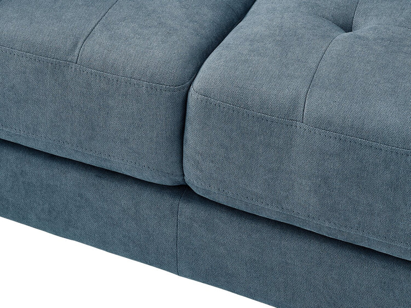 Metro 78\" Fabric Sofa with Tufted Seat Cushions and Reversible Back Cushions - Denim Blue