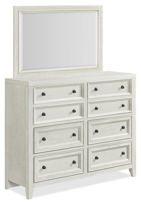 Casa Bedroom 8-Drawer Dresser, 54\"W x 44\"H, Wood - White