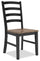 ["Raven Dining Chair, Ladder-Back - Two-Tone Black & Brown"]