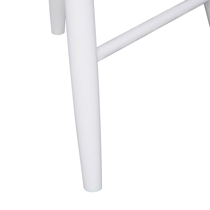 Remi Dining Chair with Curved Slat-Back - White