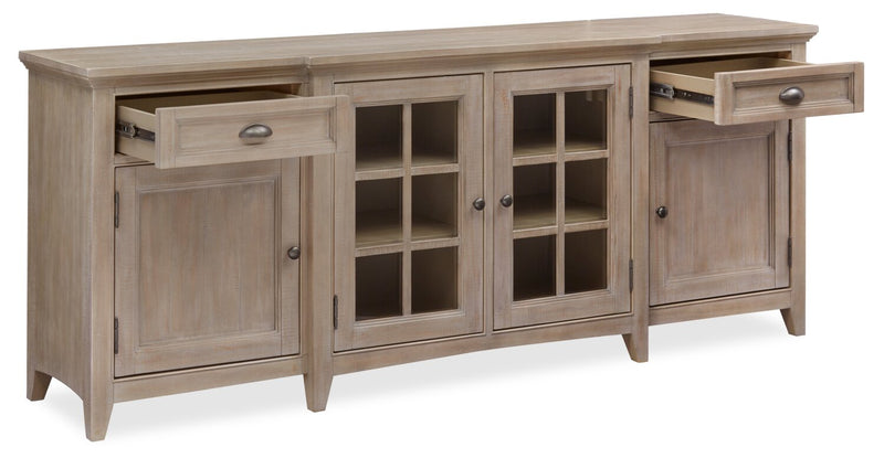 Wesley 80\" Traditional TV Stand with Storage and Cable Management for TVs up to 85\" - Dovetail Grey