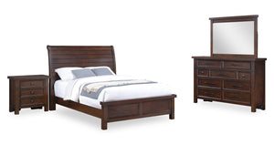 Sonoma 6pc Bedroom Set with Bed, Dresser, Mirror & Nightstand, Mango Brown - Full Size
