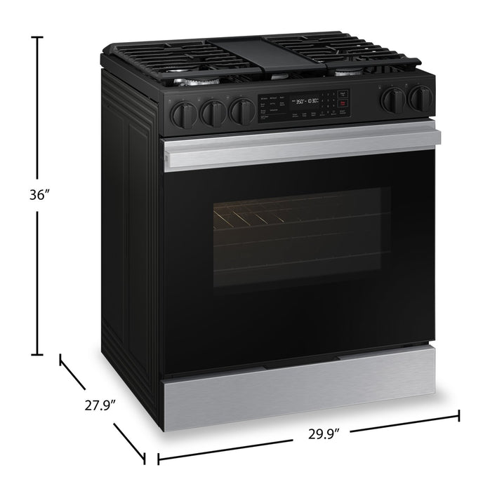 Samsung 6 Cu. Ft. Smart Gas Slide In Range with Air Fry and Fan Convection - Stainless Steel - NSG6DG8300SRAA