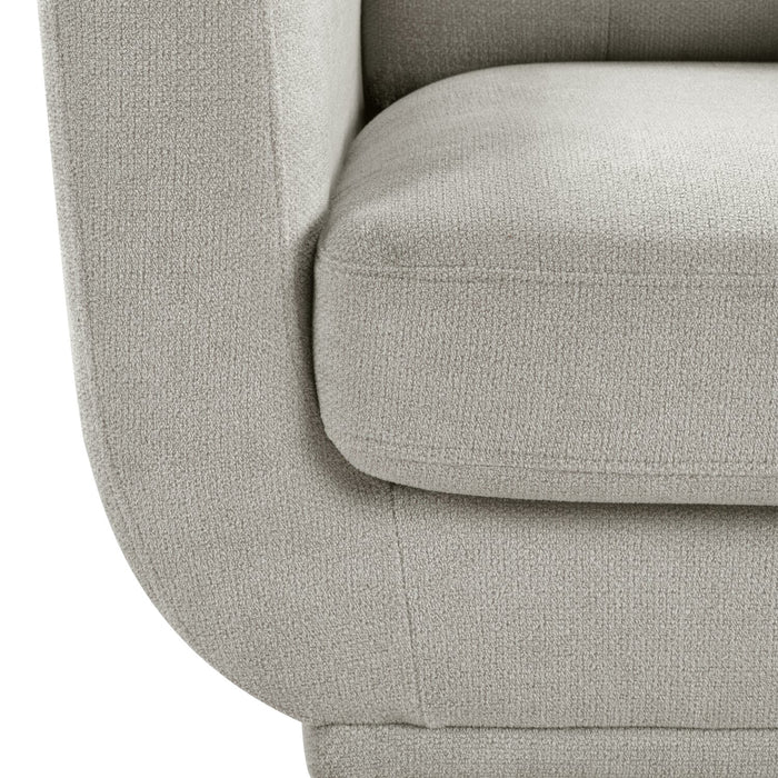 Cosmo 34\" Fabric Chair with Tufted Back Cushion - Grey