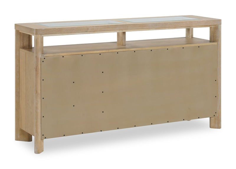 Aspen Dining Server, 64\"W, Wine & Stemware Racks, 3 Drawers & 2 Doors - Natural