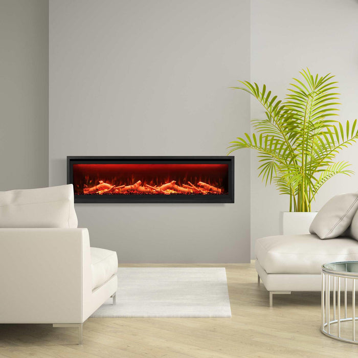 Ceres 55\" Pro Series Black Diamond Electric Fireplace – Black 