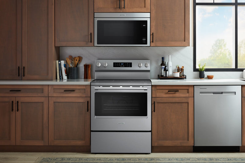 Maytag 30\" 5.3 Cu. Ft. Electric Range with No Preheat Air Fry - Stainless Steel - YMFES6030RZ