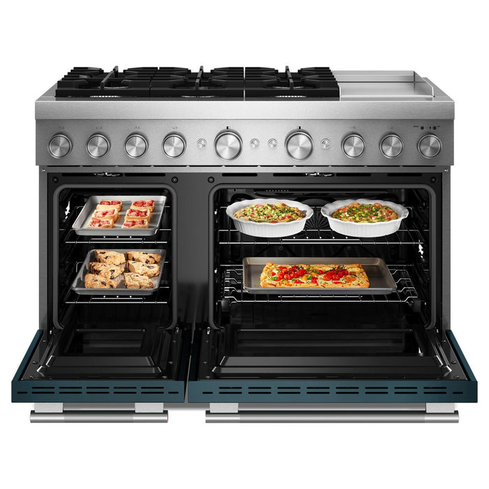 KitchenAid 6.3 Cu. Ft. 6 Burner Dual Fuel Range with Griddle – Agave - KFDD948SAG 