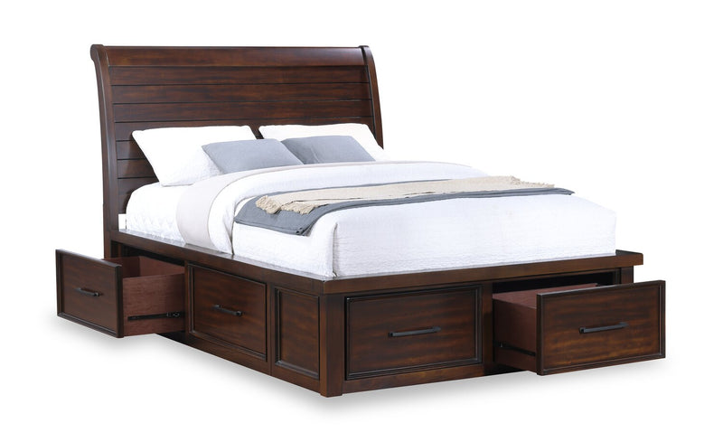 Sonoma Platform Storage Bed with Headboard & Frame, Mango Brown - Full Size