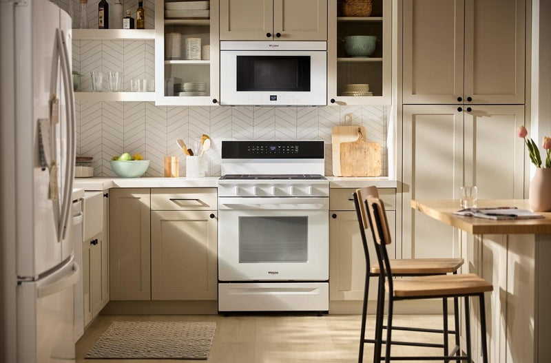 Whirlpool 5 Cu. Ft. Smart Gas Range with Air Fry and Self-Clean - White - WFGS7530RW