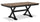 ["Raven Dining Table, 60-78##PACKAGEDETAILSquot;W Self-Storing Butterfly Leaf Extension - Two-Tone Black & Brown"]