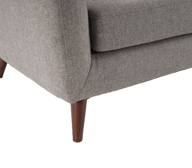 Ivy 59.5\" Fabric Loveseat with Removable Back Cushions- Grey