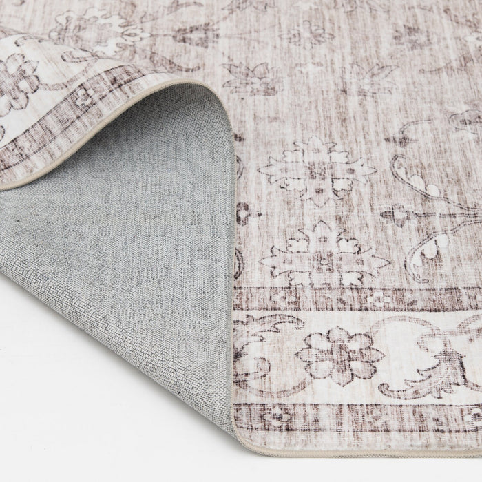 Aylin Ivory Washable Area Rug - 5’ x 7’