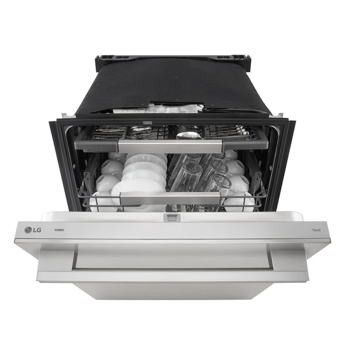 LG 24\" 42 dBA Built-In Top-Control Dishwasher with QuadWash® Pro - Stainless Steel - LDNTH753S 