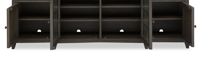 Wesley 90\" Traditional TV Stand with Storage and Cable Management for TVs up to 95\" - Graphite