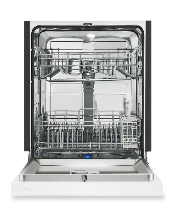 Midea 24\" Front-Control Dishwasher with Interior Light - MDF24P2BWW
