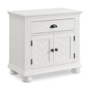 ["Ella Bedside 1-Drawer & Cabinet Nightstand, 28\"W x 27\"H - White"]