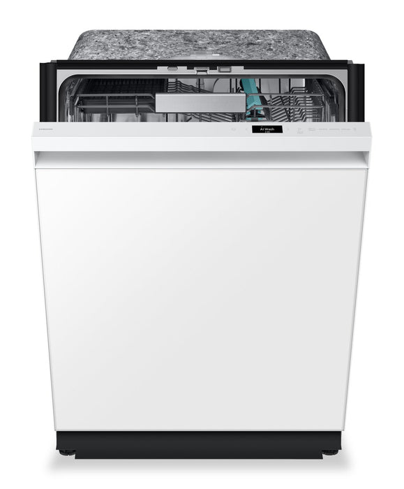 Samsung 24\" 38 dBA Top-Control Dishwasher with AI Wash and Third Rack - White - DW90F89T0U12AA