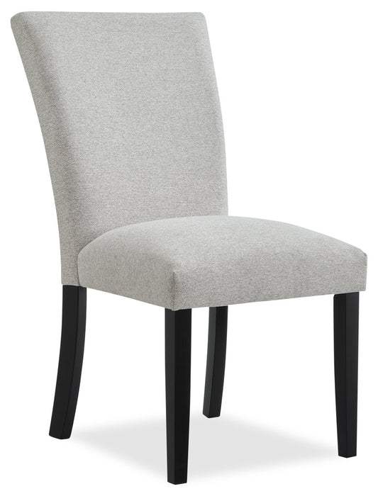Burk 7pc Dining Set with Table & 6 Chairs, Resin Marble-Look Top, 72\"W - Black/White