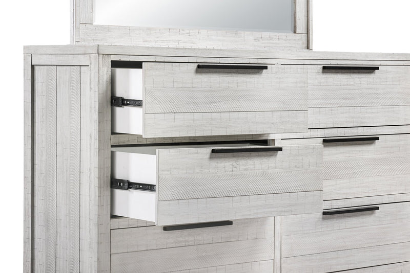 Haven Bedroom 6-Drawer Dresser, 65\"W x 39\"H - White