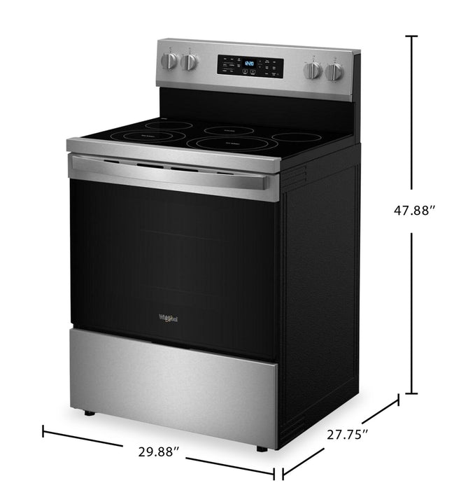 Whirlpool 5.3 Cu. Ft. Electric Range with No Preheat Air Fry - Stainless Steel - YWFES5030RZ