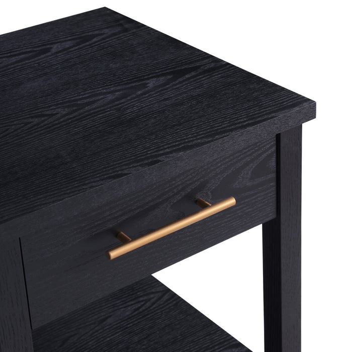 Dalton 20\" End Table with Drawer – Black 