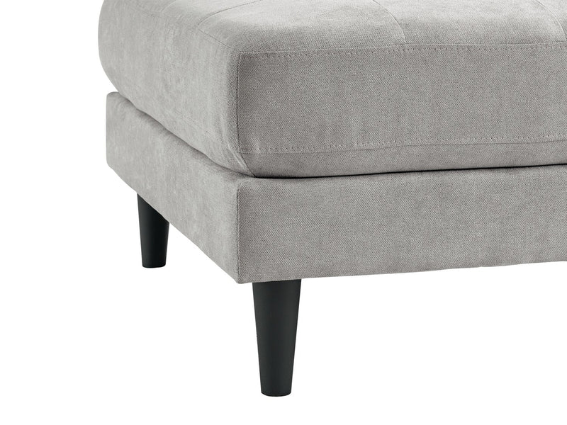 Metro 63\" Fabric Ottoman with Tufted Cushion - Neutral