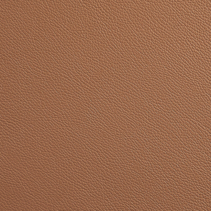 Manitoba 18\" Round Storage Ottoman - Brown Faux Leather