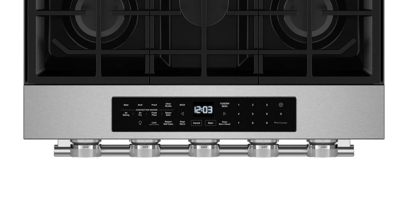 KitchenAid 30\" 5.0 Cu. Ft. Slide-in Gas Range with Convection Modes - Fingerprint Resistant Stainless Steel - KSGS530SPS