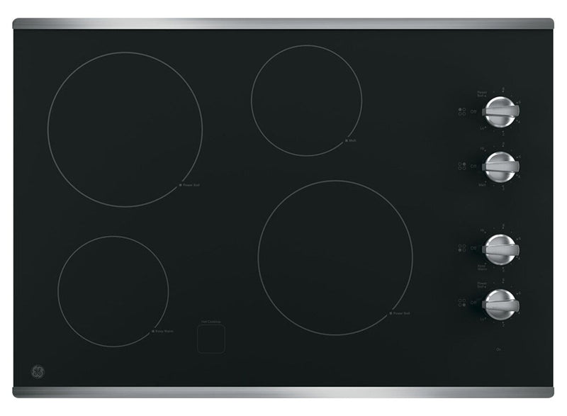 GE 30\" 4-Element Electric Cooktop - Stainless Steel - JP3030SWSS