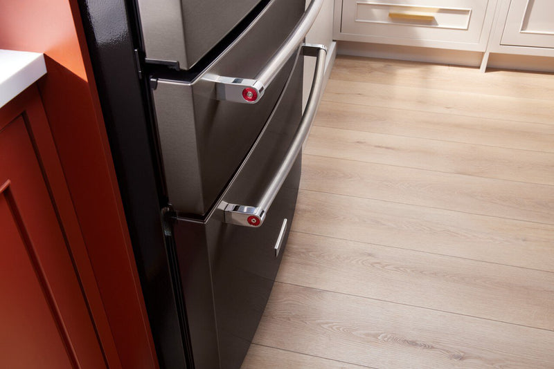 KitchenAid 36\" 26.2 Cu. Ft. French-Door Refrigerator - Black Stainless - KRMF536RBS