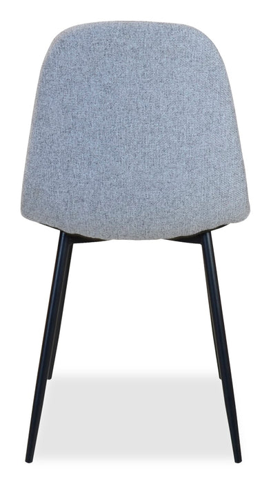 Jax Dining Chair with Polyester Fabric, Metal - Grey