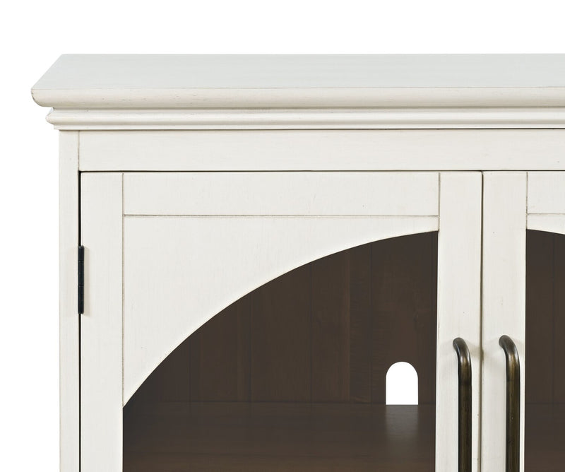 Twyla 33\" Solid Wood Accent Cabinet  with Arched Doors - White