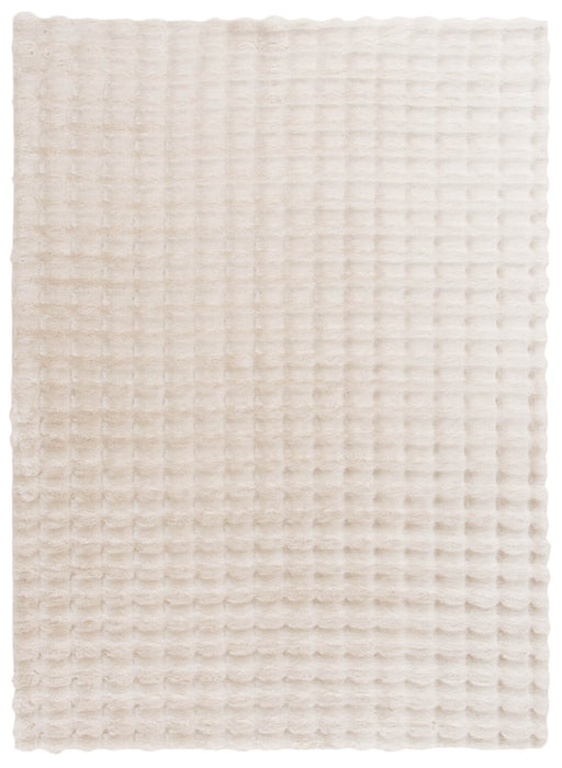 Dream Step Memory Foam Bubble Ivory Faux Fur Area Rug - 7' x 10'