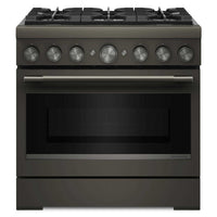 KitchenAid 5.1 Cu. Ft. Dual Fuel Range with No Preheat Air Fry – Black Ore - KFDS936SBE 