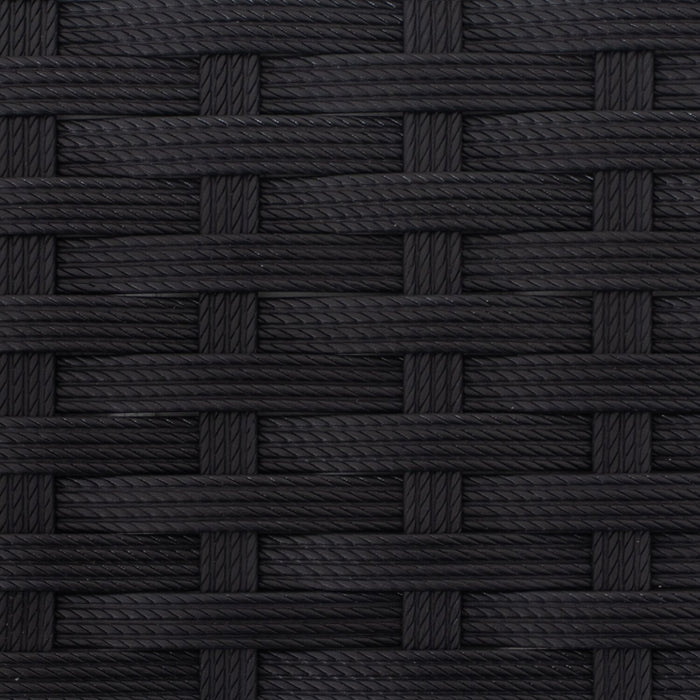 Arizona Outdoor Patio Chair - Hand-Woven Resin Wicker, UV & Weather Resistant - Black