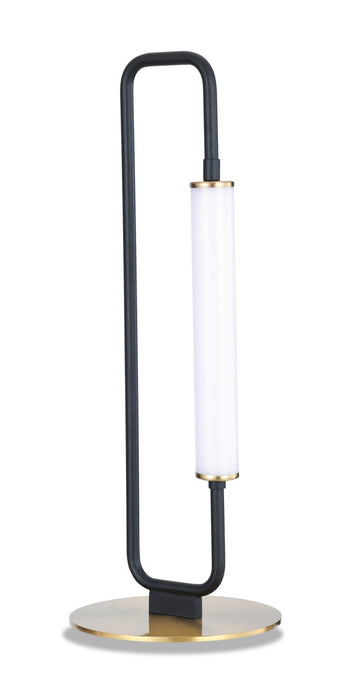 Oxford 20\" Matte Black and Brass LED Table Lamp