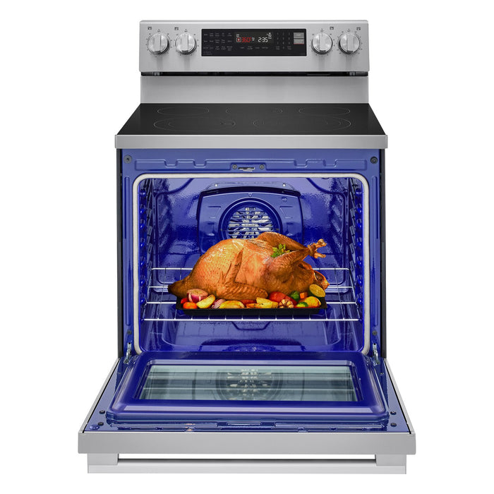 LG 6.3 Cu. Ft. Smart Electric Range with Air Fry - Fingerprint Resistant Stainless Steel - LREN6325XE