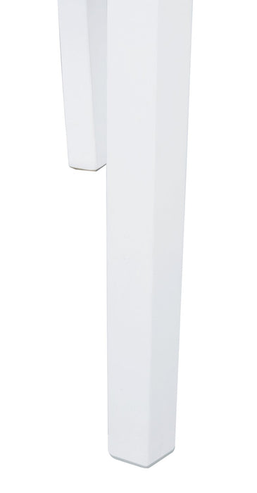 Bryn Dining Chair with Fabric Seat, Slat-Back – White and Grey