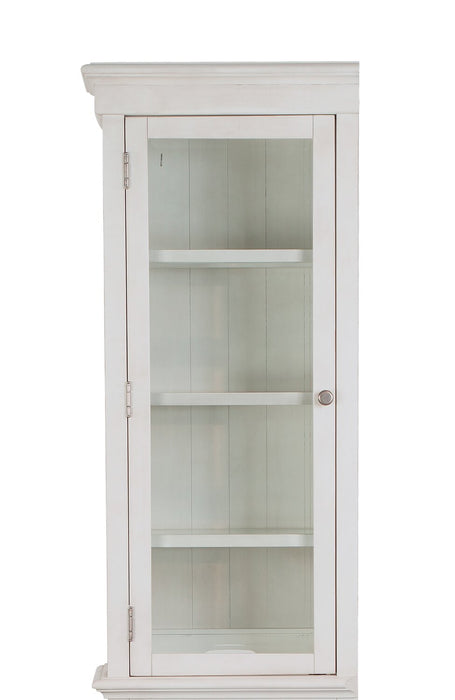 Baron 22” Rustic Pine Pier with Storage and Cable Management - Alabaster