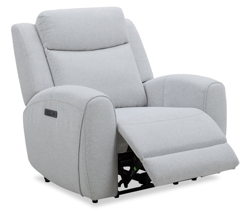 Reign 41.25\" Fabric Power Reclining Chair with USB Port - Bronco Stone Grey